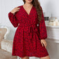 Tam Long Sleeve Belted V-Neck Dress
