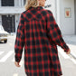 Lovelet Plaid Button Up Collared Neck Shirt