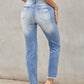 High Rise Distressed Cropped Jeans