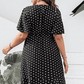 Polka Dot Flutter Sleeve Dress