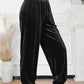 Elastic Waist Pocketed Pants