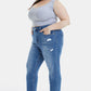 BAYEAS Full Size High Waist Distressed Raw Hew Skinny Jeans