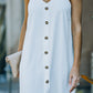 Buttoned Spaghetti Strap Dress