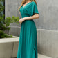 ODDI Full Size Woven Wrap Maxi Dress