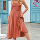Smocked Spaghetti Strap Midi Dress