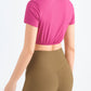 Round Neck Short Sleeve Sports Top