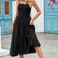 Smocked Spaghetti Strap Midi Dress