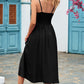 Smocked Spaghetti Strap Midi Dress
