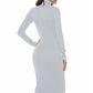 Ribbed Turtleneck Long Sleeve Dress