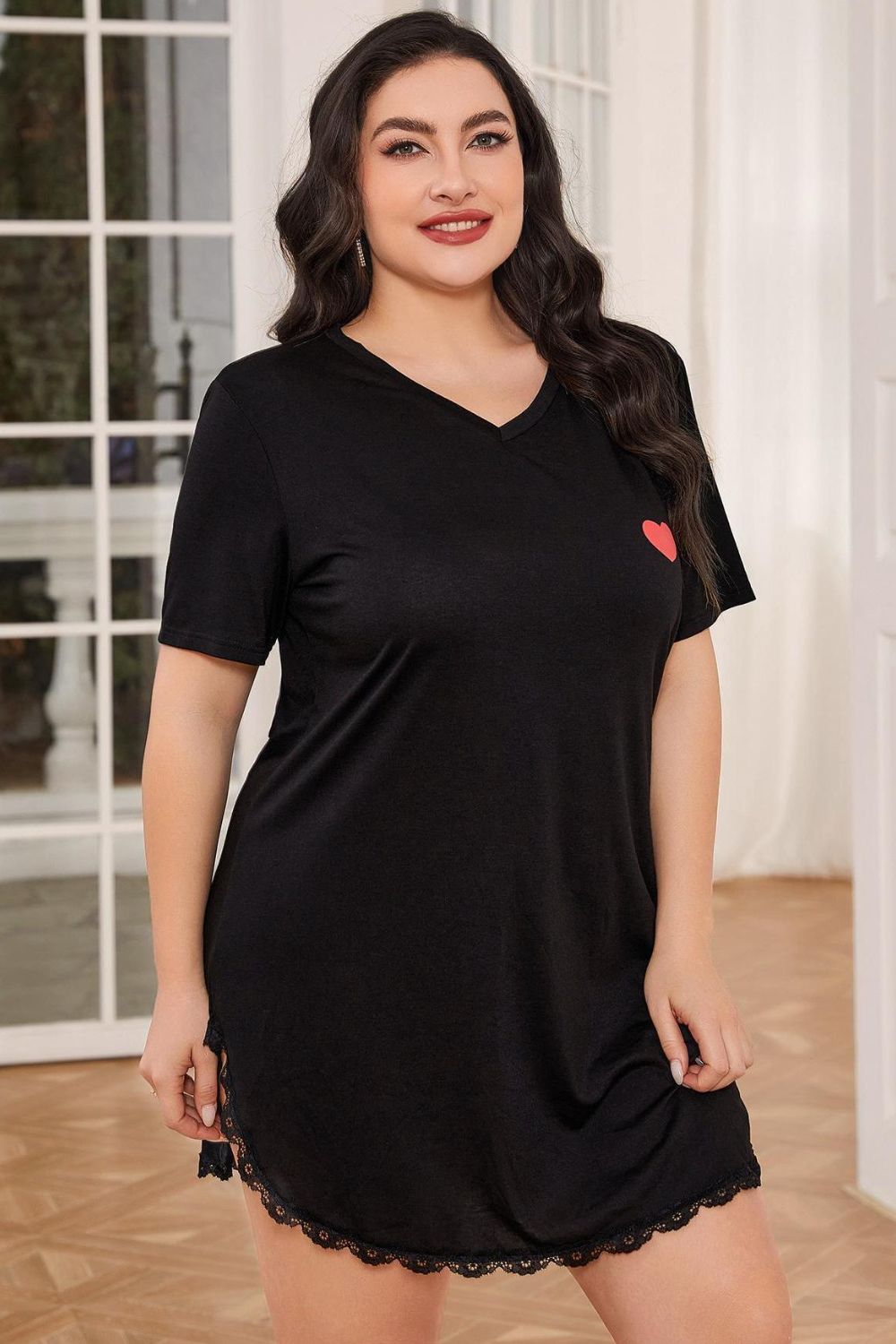 Hearty V-Neck Sleep Shirt – PhashionJem