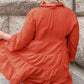 Plus Size Collared Balloon Sleeve Shirt