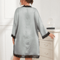 Plus Size Contrast Spliced Lace Deep V Slit Night Dress