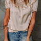 Ruffled Off-Shoulder Short Sleeve Top