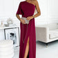 Kayla One Shoulder Flutter Sleeves Dress