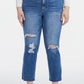 BAYEAS Full Size High Waist Distressed Cat's Whiskers Straight Jeans