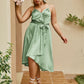 Polka Dot Belted Wrap Dress