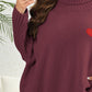 Plus Size Turtle Neck Long Sleeve Sweater