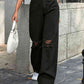 Distressed Wide Leg Jeans