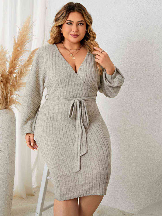 Love Tie Waist Wrap Dress