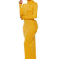 Mock Neck Long Sleeve Maxi Slim Dress