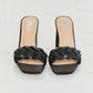 Tabi Braided Block Heel Sandals in Black