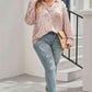 Plus Size Sequin Long Sleeve Shirt