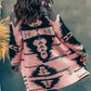 Geometric Open Front Pocketed Cardigan