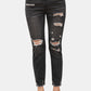 High Rise Distressed Cropped Jeans