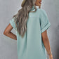 Pocketed Short Sleeve Button Down Shirt