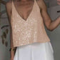 Sequin Deep V Tank