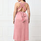 Plus Size Tied Surplice Sleeveless Midi Dress