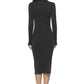 Ribbed Turtleneck Long Sleeve Dress