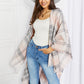 Leto Punch of Plaid Lightweight Poncho