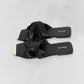 Qupid Ladies' Lunch Square Toe Crisscross Slide