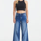 BAYEAS Full Size High Waist Two-Tones Patched Wide Leg Jeans