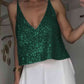 Sequin Deep V Tank