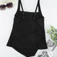 Gathered Detail Square Neck Tankini Set