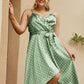 Polka Dot Belted Wrap Dress