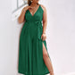 Jade Belted Split Pleated Jumpsuit