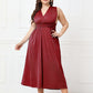 Plus Size Tied Surplice Sleeveless Midi Dress