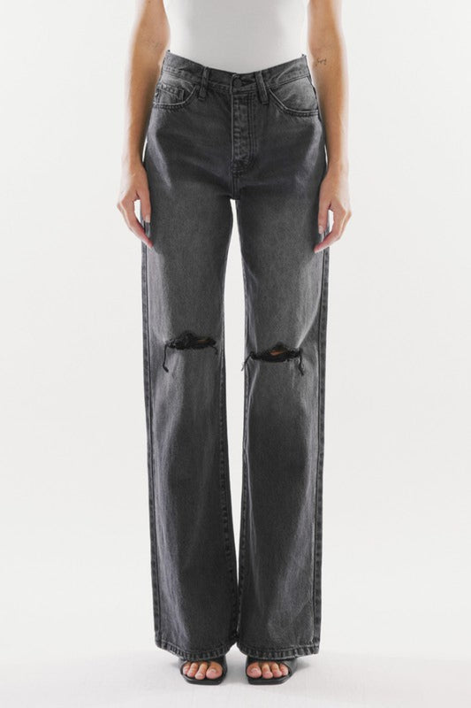 KC High Waist Distressed Jeans