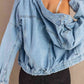 Button Down Dropped Shoulder Denim Jacket