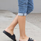 Weeboo Crystal Skies Rhinestone Buckle Slide Sandals
