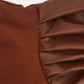 Puff Sleeve Spliced Top and Drawstring Waist Joggers Set