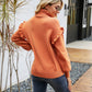Ruffled Dropped Shoulder Turtleneck Sweater