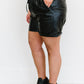 In A While Faux Crocodile Shorts