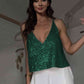 Sequin Deep V Tank