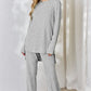 Basic Bae Full Size Ribbed High-Low Top and Wide Leg Pants Set
