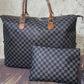 Checkered Two-Piece Bag Set