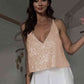 Sequin Deep V Tank